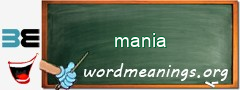 WordMeaning blackboard for mania